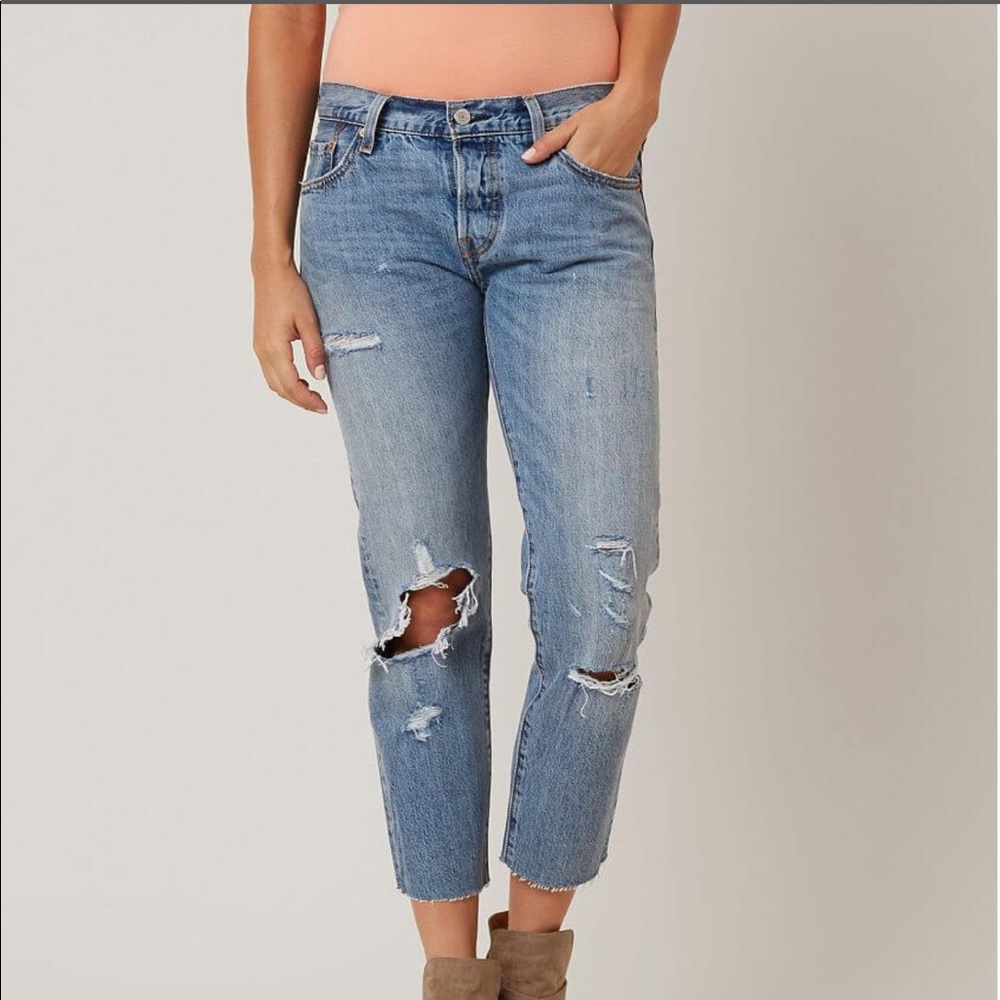 Levi’s 501 CT distressed jeans